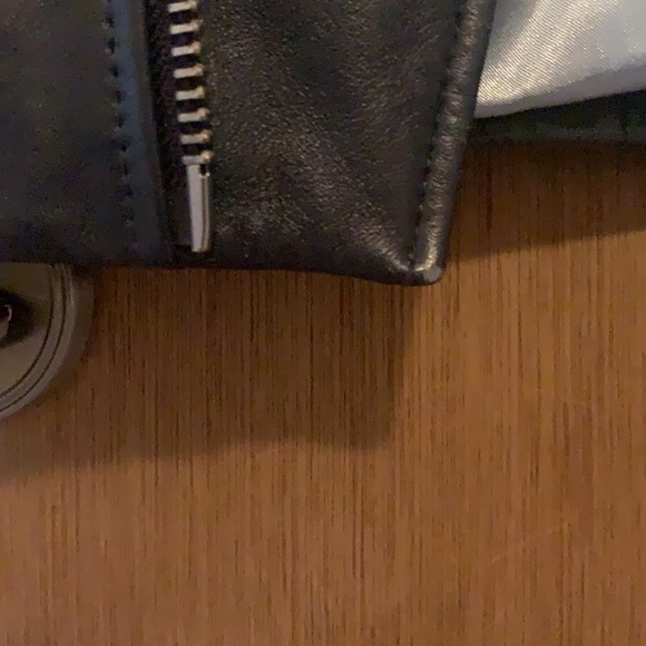 🎱 Ganni Passion Leather Biker Jacket Midnight EUC 34 XS 🎱 - Picture 7 of 9